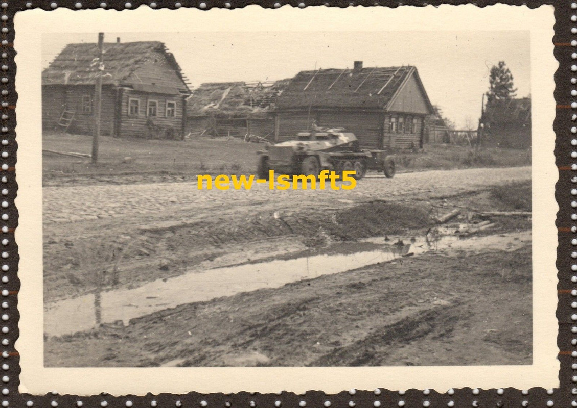Panzer tank SdKfz mit Anhänger Polen-Feldzug