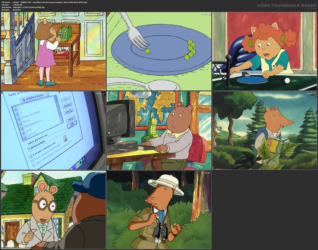 Arthur - S06E01-E02 - Sue Ellen Gets Her Goose Cooked   Best of the Nest SDTV.mkv