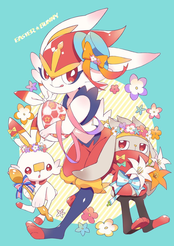 scorbunny-cinderace-and-raboot-pokemon-d