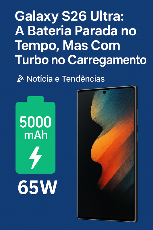 Galaxy S26 Ultra: A Bateria Parada no Tempo, Mas Com Turbo no Carregamento