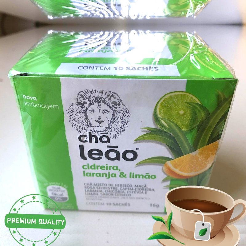 Chá Leão Premium – Cidreira, Laranja e Limão 10 Sachês