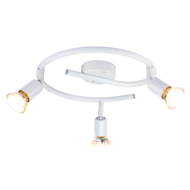 Glitzerlife LED Deckenstrahler Schwenkbar GU10 Deckenleuchte Weiß - Deckenspots 3 Flammig Wandleuchten Für Bad Küche Flur Schlafzimmer Leuchtmittel Enthalten_voghion.com