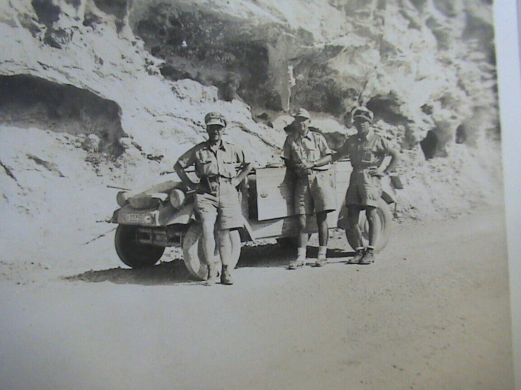 Foto Afrika 1942 Südfront Kübelwagen Ballonreifen