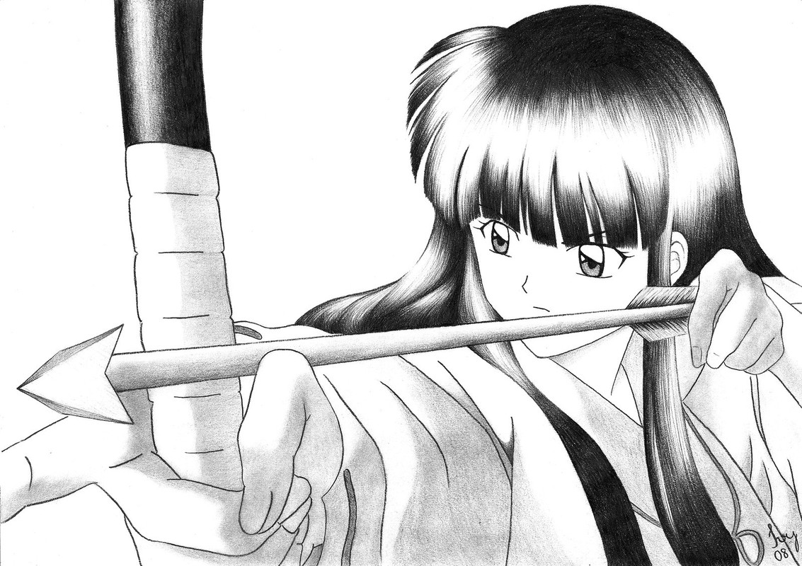 Hình vẽ Kikyou, Kagome, Sango bộ Inuyasha - Page 16 Kikyou_by_ivyjv-d3liz7f