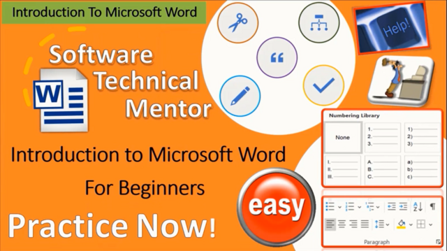 Introduction to Microsoft Word for Beginners to Intermediate