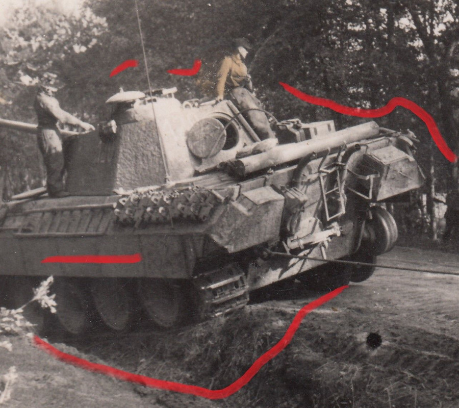 Foto Soldat Panzer V Tank Panther Besatzung GD Großdeutschland S