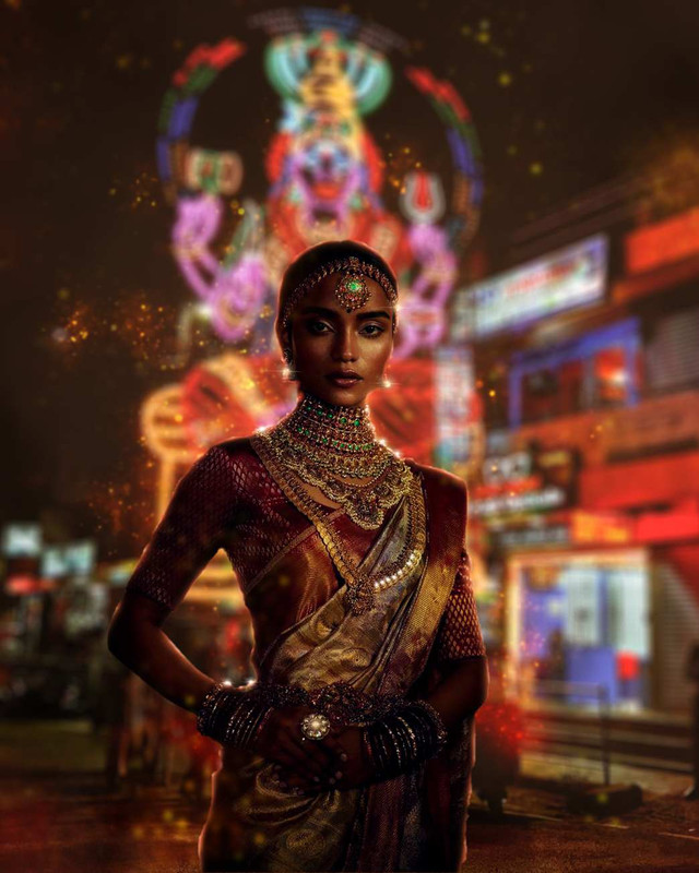 Glowing Indian Woman Artwork