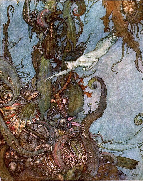 Stories-from-Hans-Andersen-Edmund-Dulac-color-plate-at-page-183