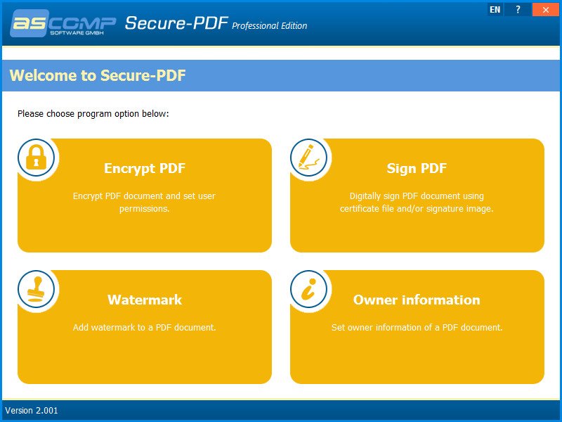 Secure-PDF Professional 2.001 Multilingual Portable