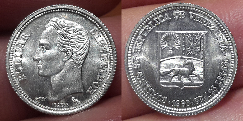 Las "Grandes OLVIDADAS" debido a la inflación. Dedicado a nuestro amigo 10 pfennig. 25-cent-Bolivar