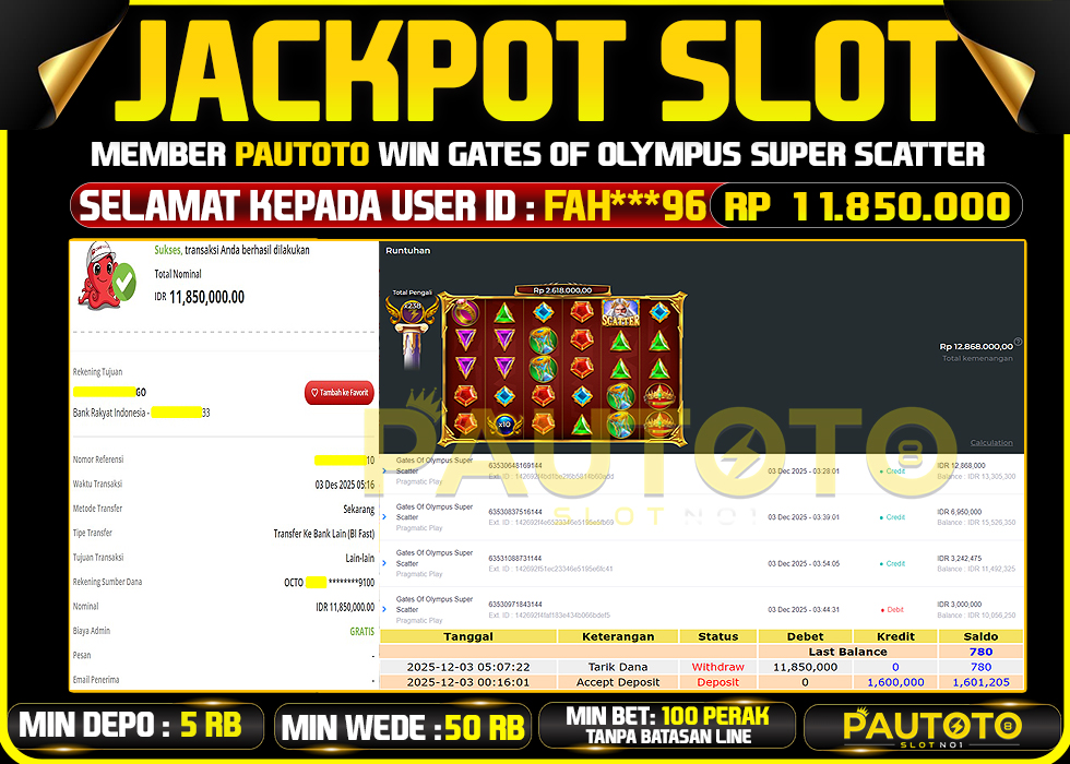 BUKTI JACKPOT LUNAS PAUTOTO