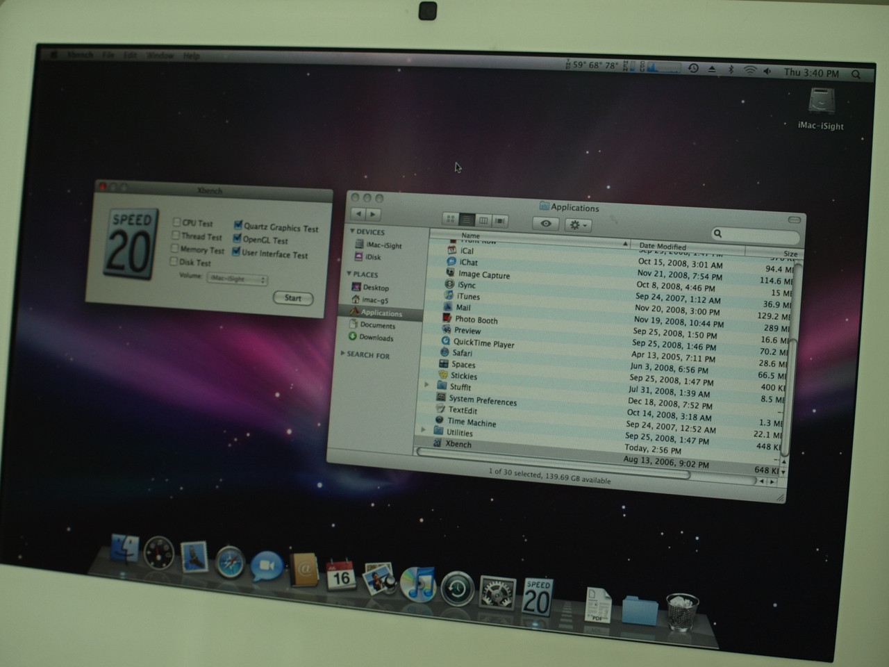 4 imac testing gpu benchmark