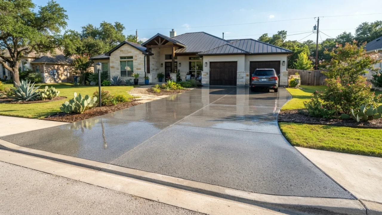Concrete Sealing San Antonio Residential Driveway