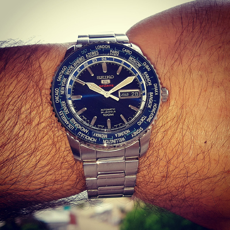 Seiko 5 Sports SRP125 World Time Cal. 4R36 Auto 100M (2)
