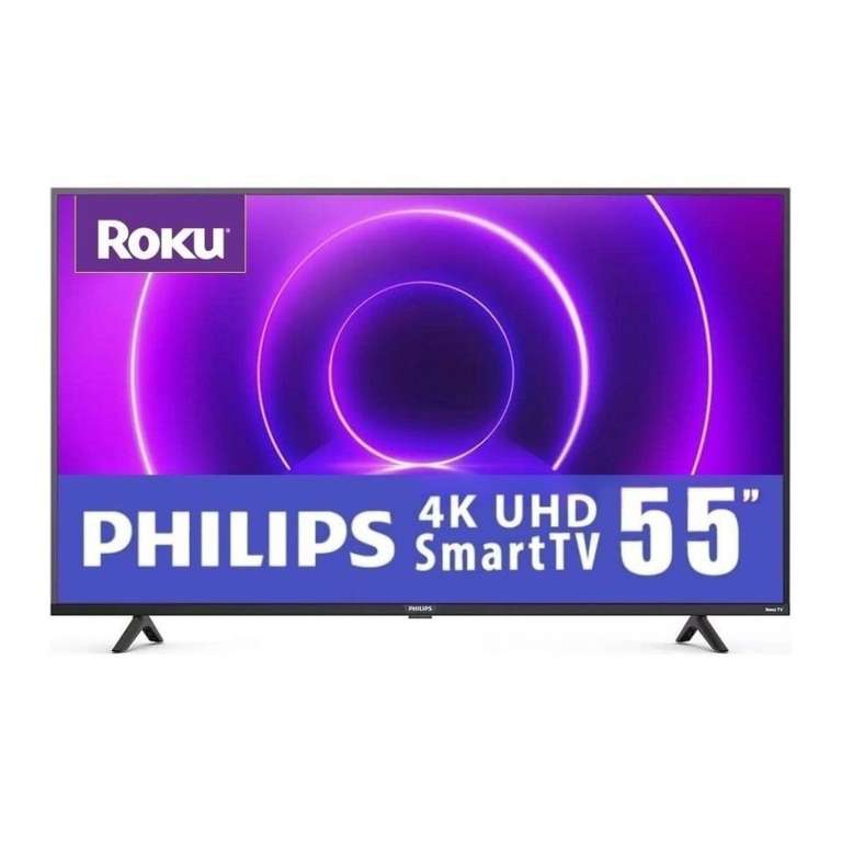 Walmart Smart TV Philips 55" 4K UHD con ROKU TV. 15 con BBVA y cupón