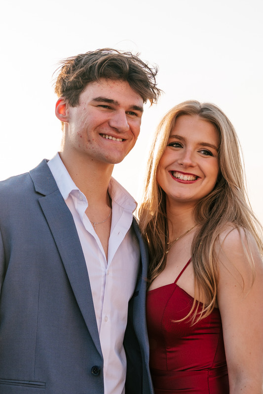 Candid photo of guests laughing at a formal event