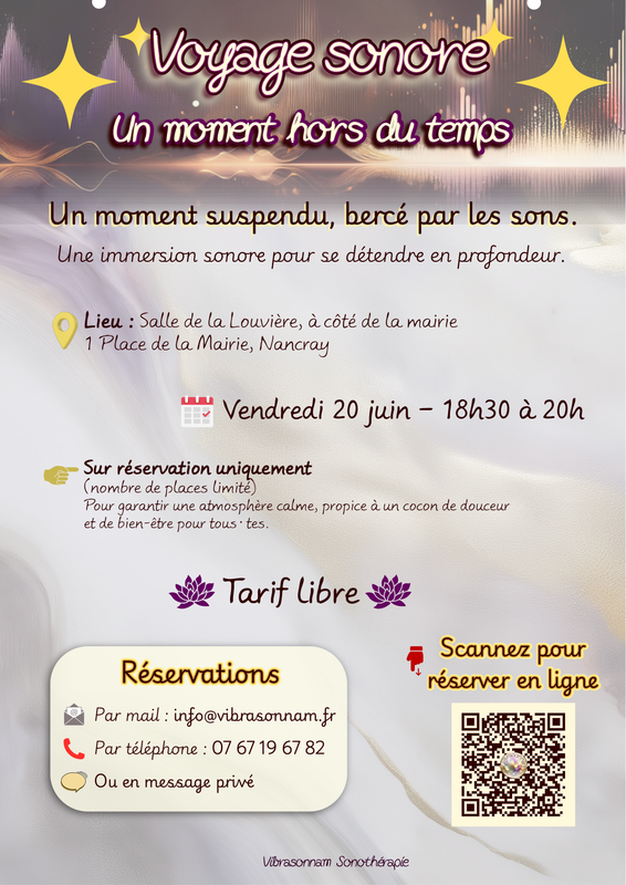 Affiche Voyage Sonore Nancray 20 juin