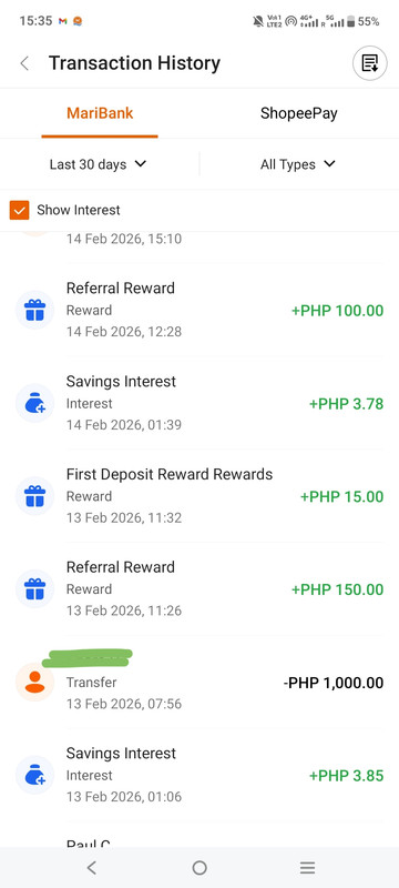 Seabank's (now MariBank) ongoing promo - Free money for Filipinos