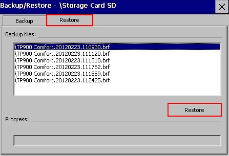 how to download HMI How do you backup/restore with a Comfort Panel?