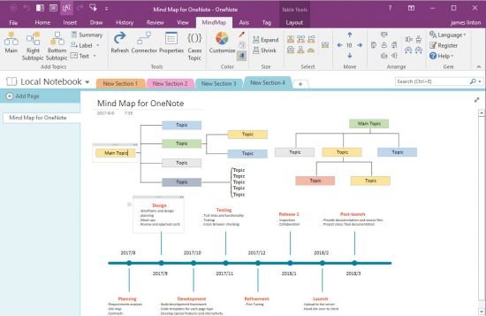 OneNoteGem Mind Map for OneNote 2021 v11.2.0.71