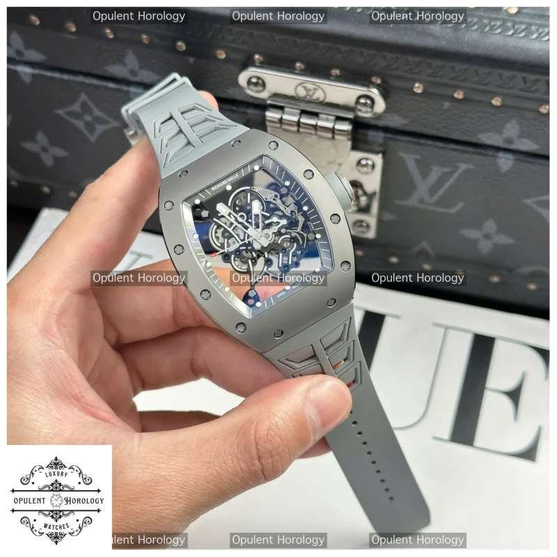 Richard Mille RM055 Bubba Watson Grey Ceramic Replica Watch | High-End Automatic Luxury Timepiece