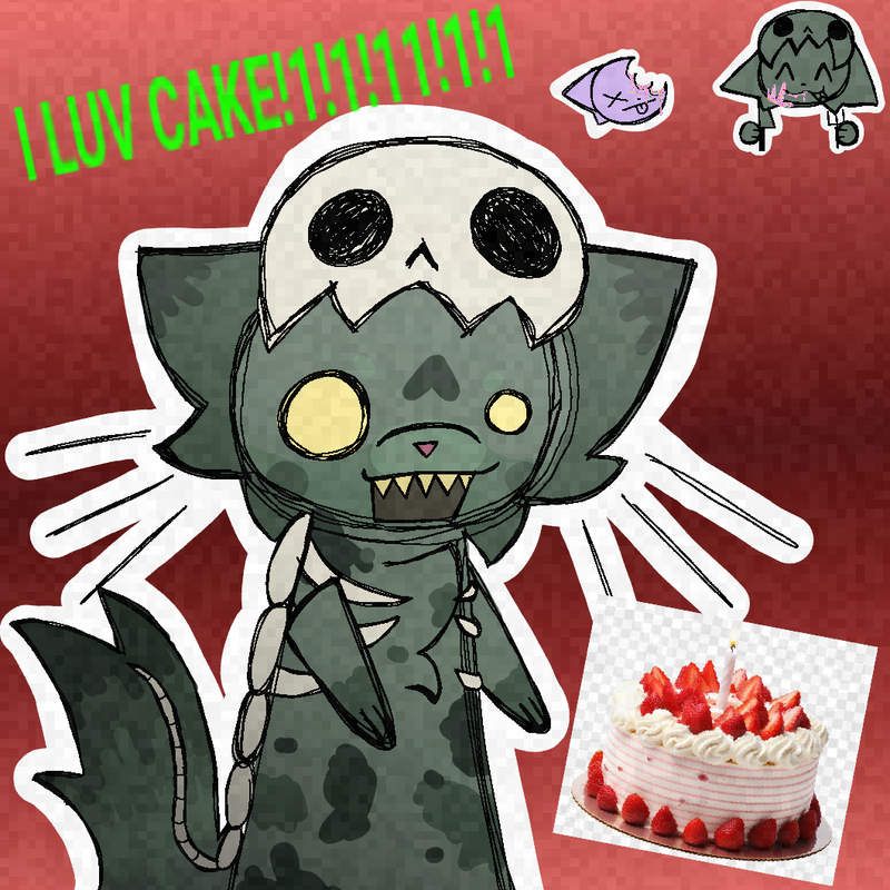 MY CANNIBALISTIC CAT OC NAMED GHOUL ^^ (I LUV HER SMM)