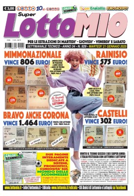 Lottomio di Martedi N.929 - 21 Gennaio 2025