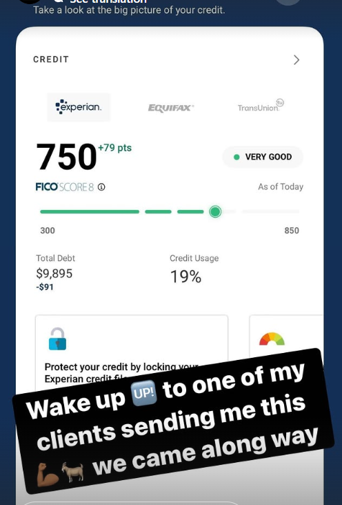 Credit Repair Result