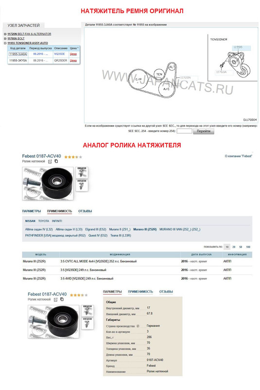 Аналоги ролика натяжителя Z52_Страница_1