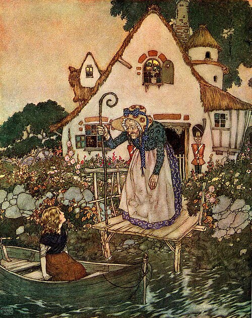 Edmund-Dulac-The-Garden-of-the-Woman-Learned-in-Magic