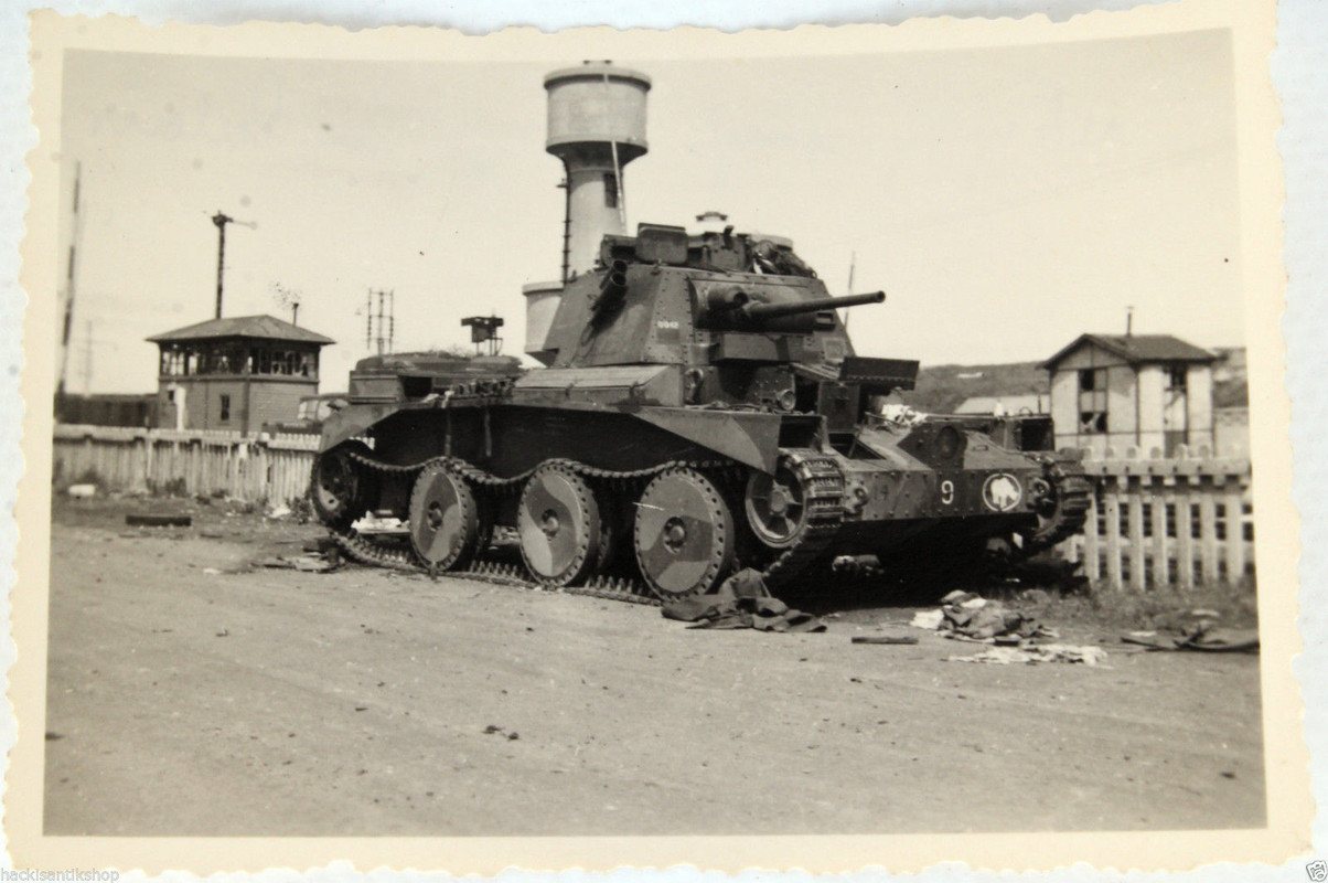 Original WK2 Foto zerstörter englischer Panzer K