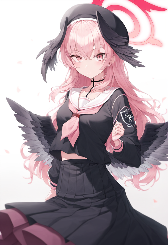 depth of field, 1girl, [[[[koharu (blue archive)]]]], {{{{aged up}}}}, {{long ha s-1749233248