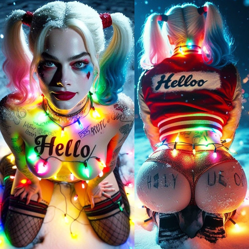 margot-robbie-nude-harley-quinn-xmas