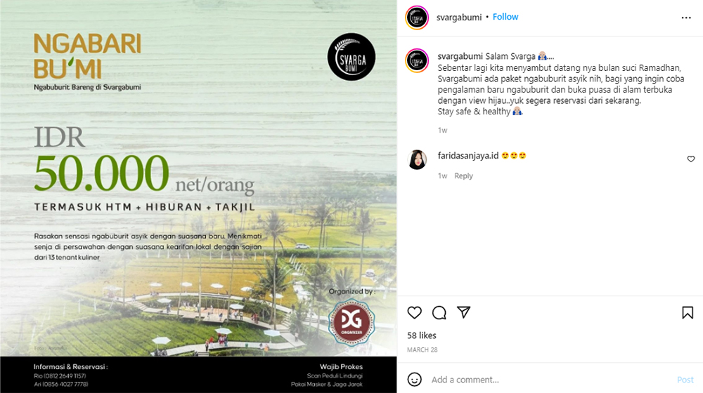 Paket buka puasa Svargabhumi