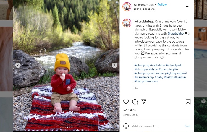 Briggs memiliki banyak pengikut di Instagramnya, @whereisbriggs, dengan lebih dari 30.000 followers.