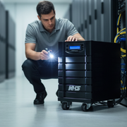 Painel traseiro do Nobreak NHS 3500VA com 8 tomadas