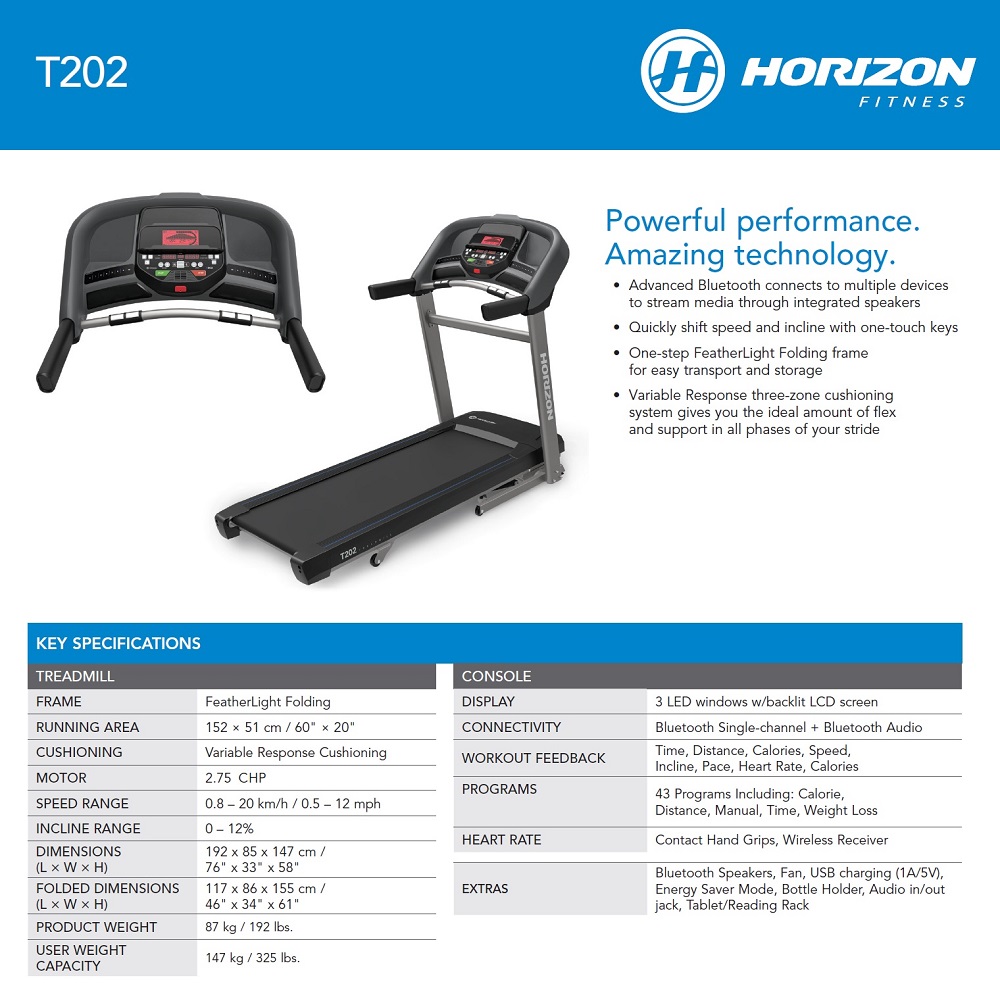 Horizon Fitness T202 Treadmill