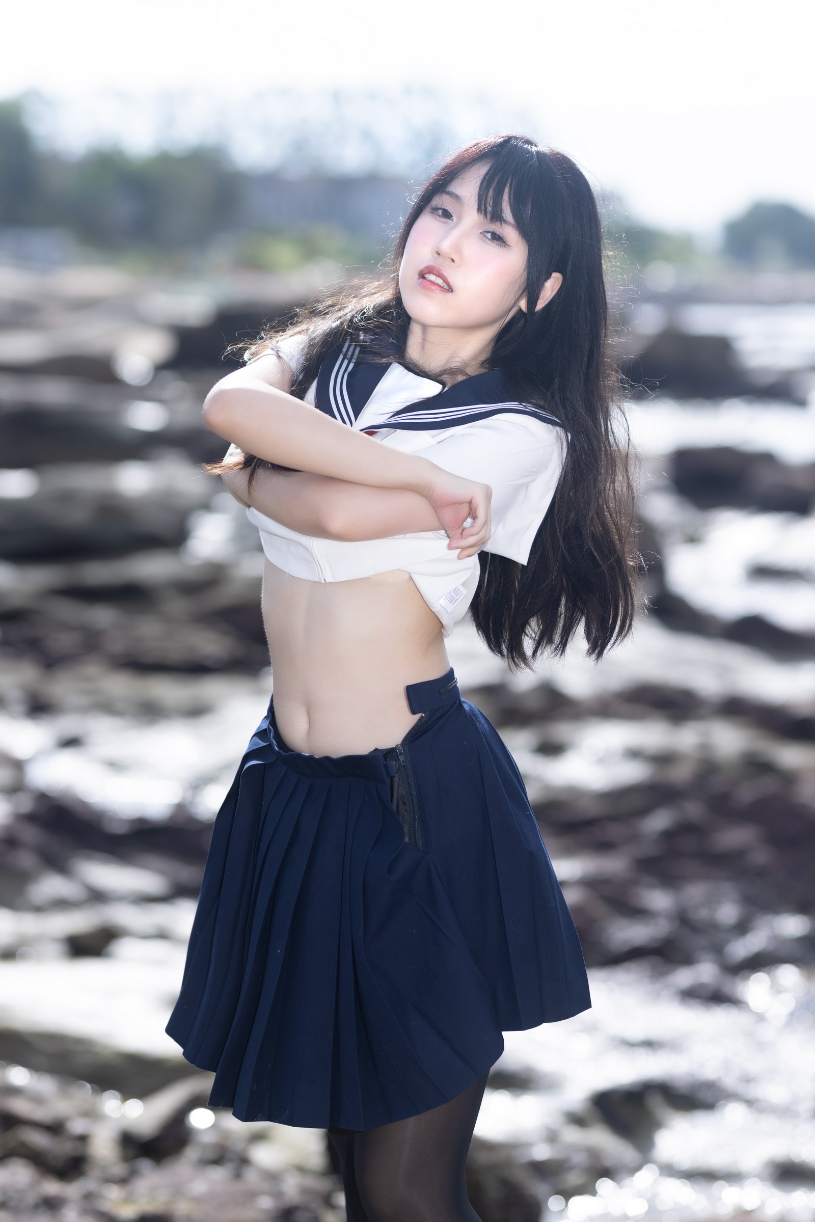 三無人型套图 × 不呆猫：水手服百合黑丝写真合集（51P／1.02G）插图2