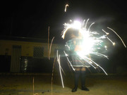 49.8. playing with sparklers VIII