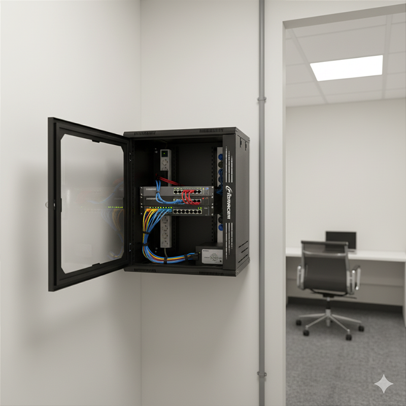 Mini Rack De Parede Fibracem Desmontavel 12U 470Mm P470