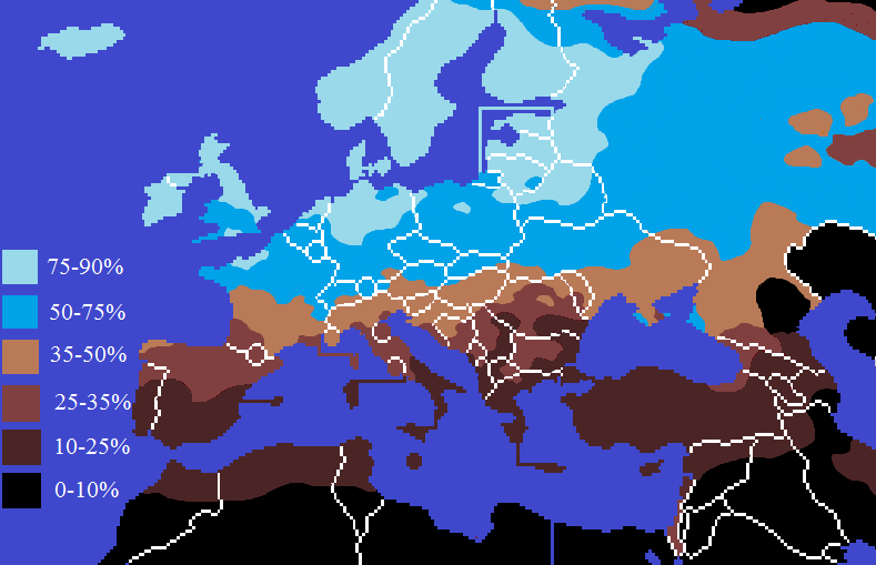 Blue Eyes Map Of Europe
