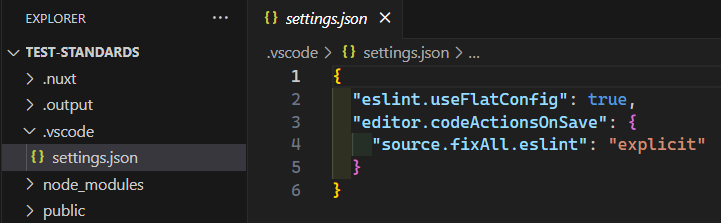 Verification of VSCode Settings