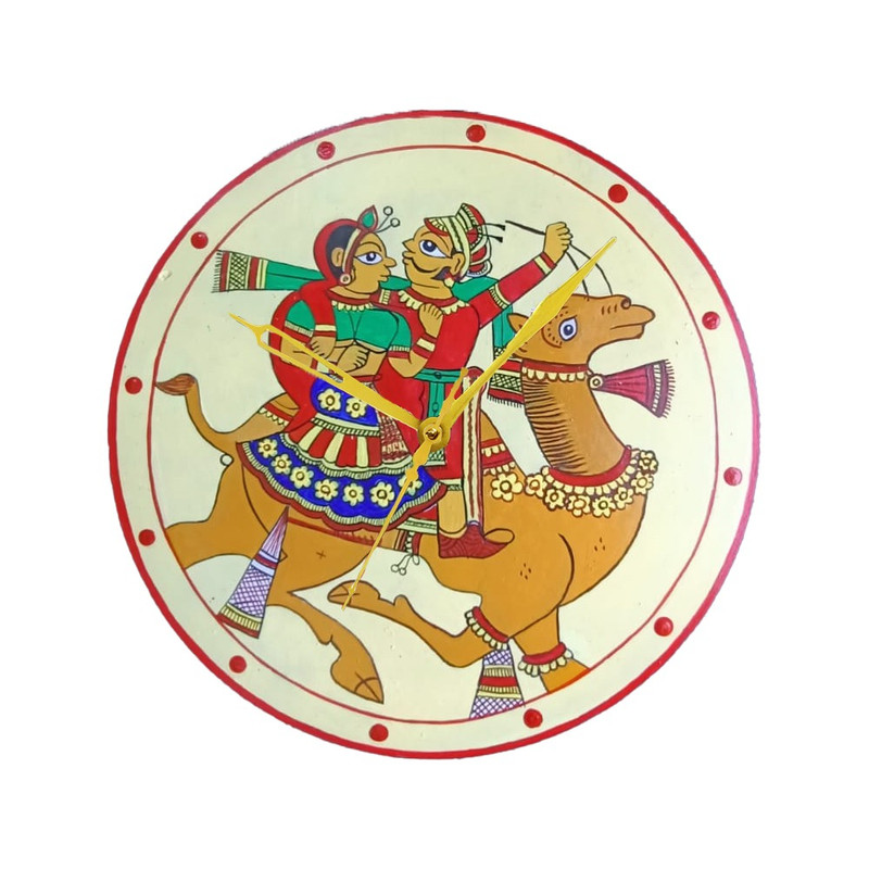 Phad Painting on MDF Wall Clock DIY kit with Free video tutorial