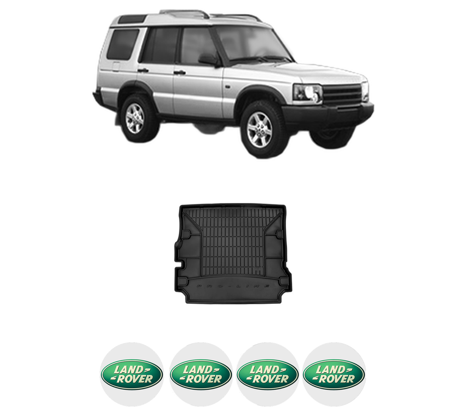 Tavita Portbagaj LAND ROVER DISCOVERY III (L319) din 2004-2009, Protectie Portbagaj Auto, 4x Stickere auto cu LAND ROVER