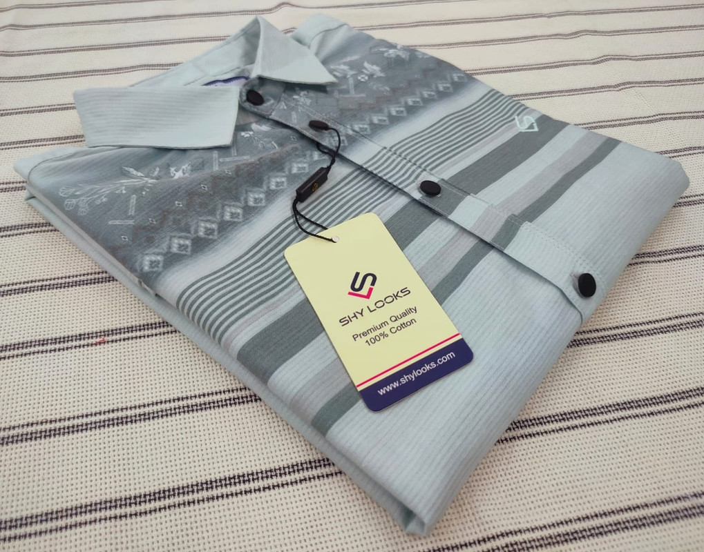 Shy Looks Luxury Spandex Print Shirt