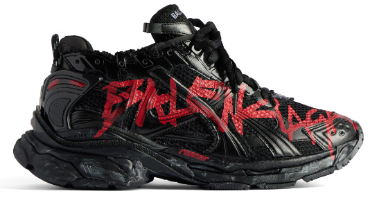 Balenciaga Black Graffiti Runners