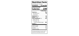 nutrition facts