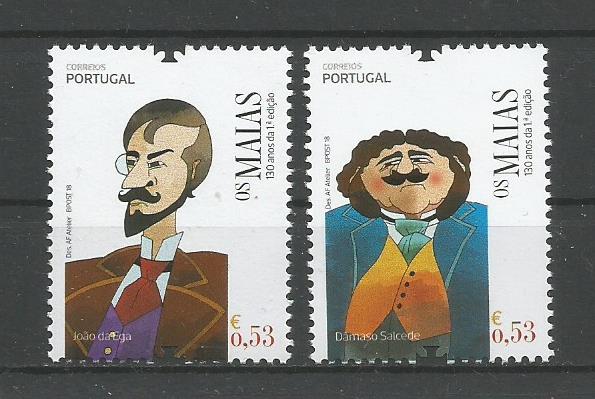 Portugal - 2018 - 130 Anos de Os Maias - selos 2