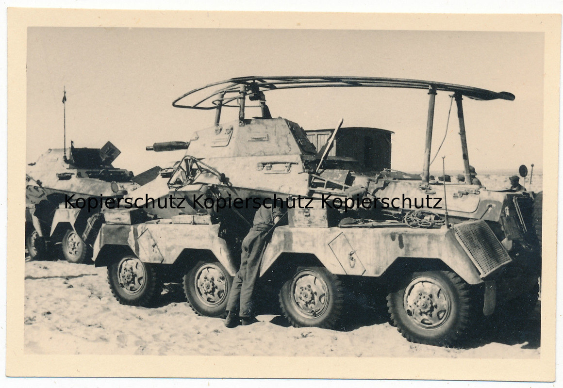 DAK Afrikakorps Afrika Panzer Halbkette SdKfz Spähpanzer 8 Rad Funkwagen Elite