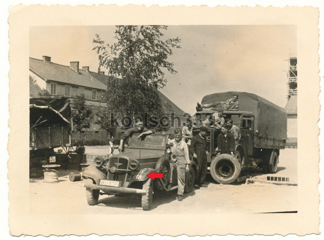Foto Hanomag Kübelwagen PKW Kfz Kennung Kennzeic